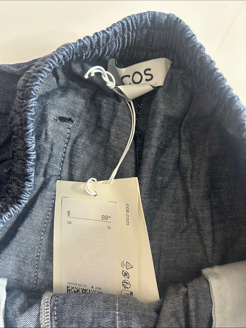 NWT COS DRAWSTRING DENIM SHORTS - Picture 12 of 14